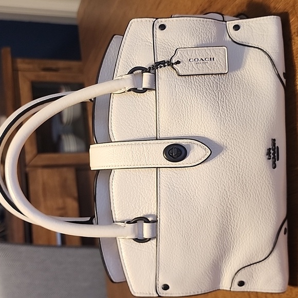 Coach Handbags - Coach Mercer Satchel 24 Chalk with gunmetal hardware